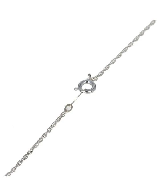 Blue and White Diamond Heart Drop Necklace - Image 2