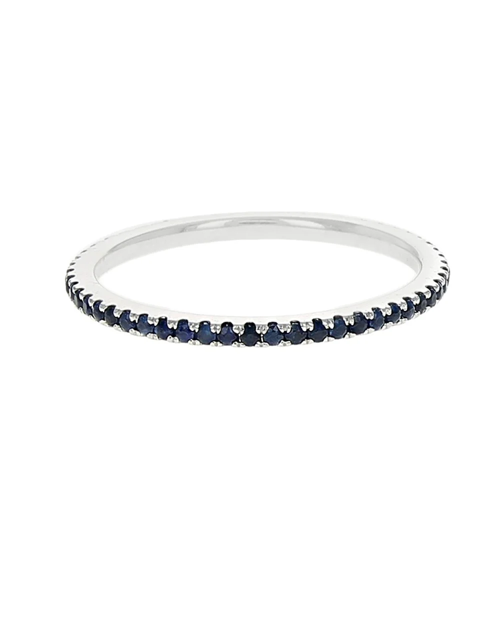 Blue Sapphire Eternity Band in White Gold - Image 2