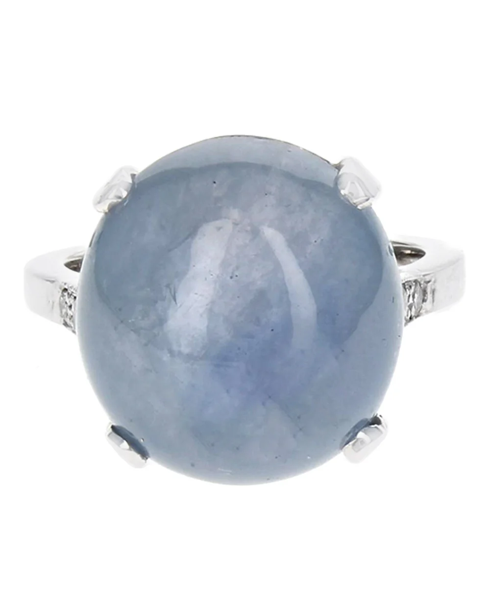 Blue Star Sapphire and Diamond Accent Ring - Image 2