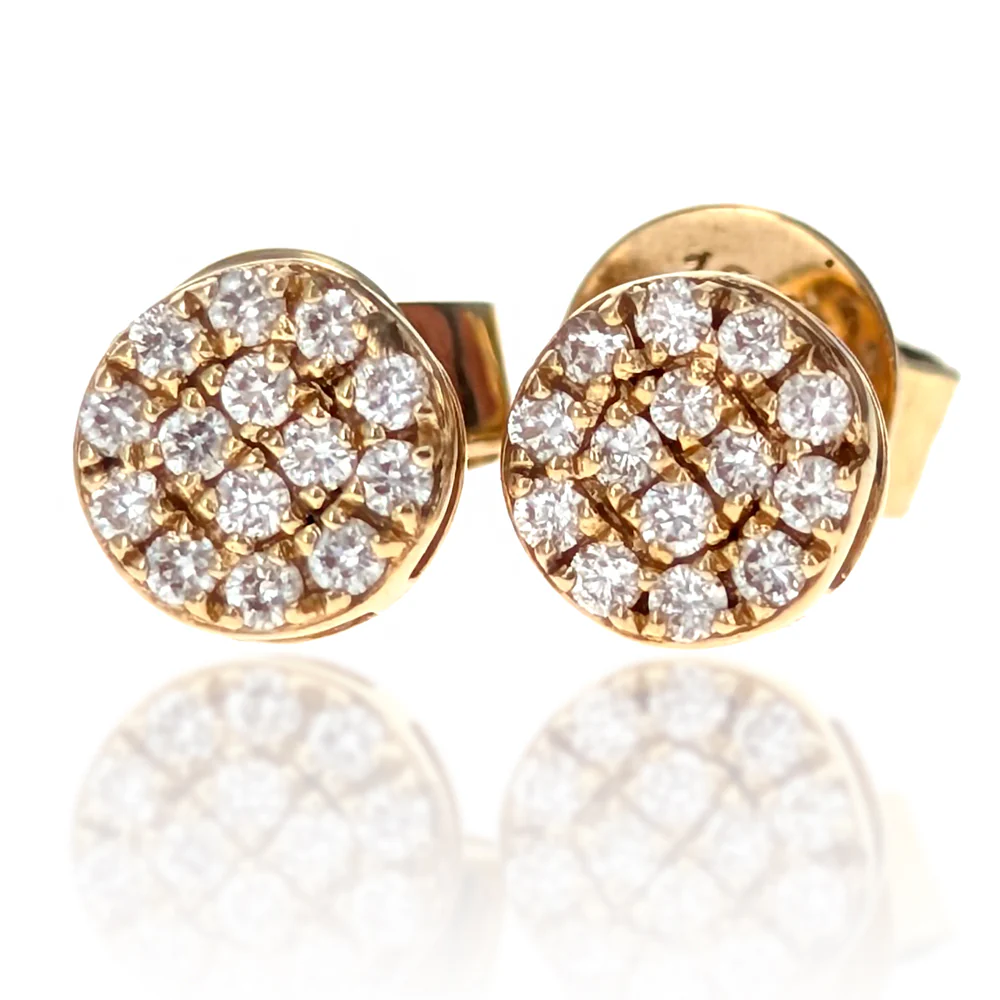 Bony Levy 18K Yellow Gold Diamond Pave Stud Earrings