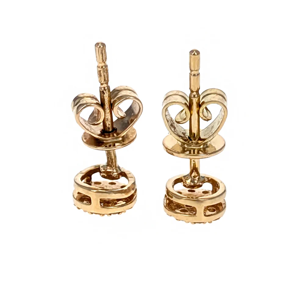 Bony Levy 18K Yellow Gold Diamond Pave Stud Earrings - Image 3