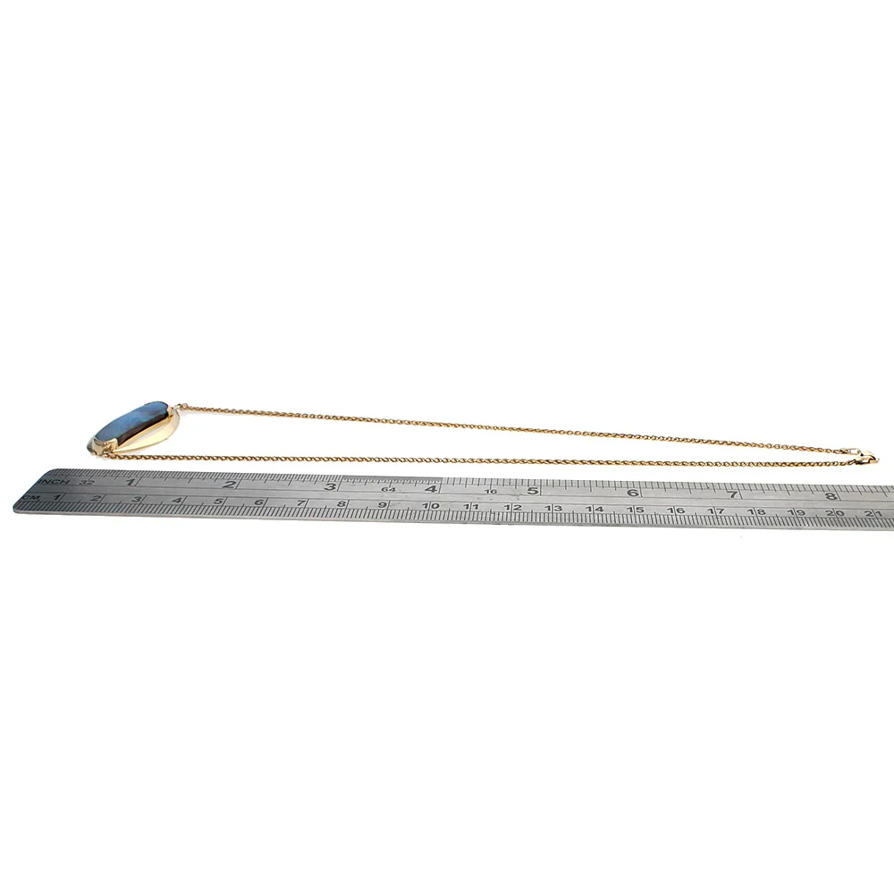 Boulder Opal Station Necklace in Gold - Image 3