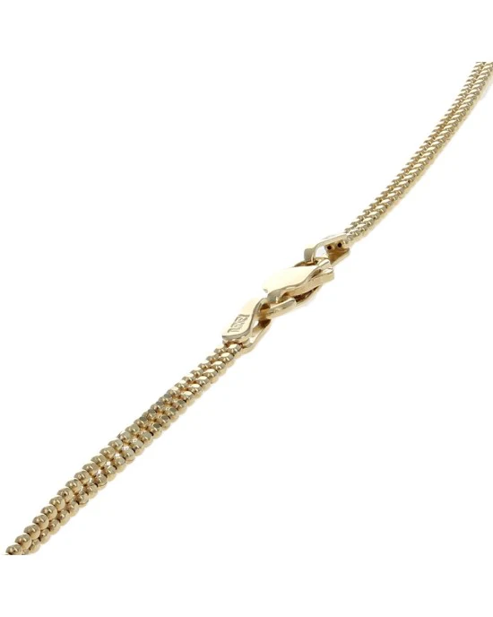 Bright Cut Graduated Scalloped Beaded Necklace - Image 2