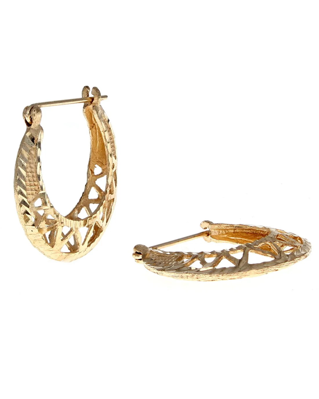 Bright Open Cut Tapered Earrings - Image 2