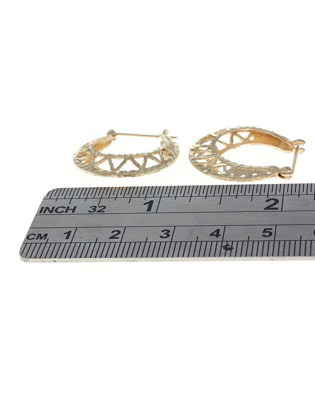 Bright Open Cut Tapered Earrings - Image 3