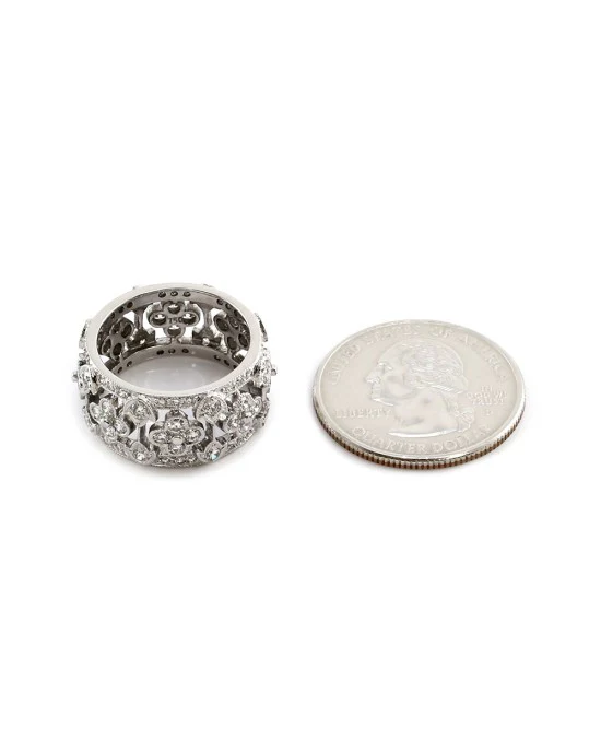 Brilliant Stars Diamond Floral Band in Gold - Image 3