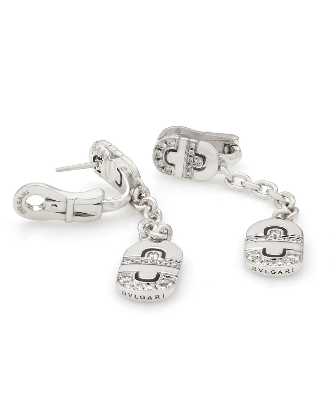 Bvlgari Parentesi Geometric Diamond Earrings - Image 2