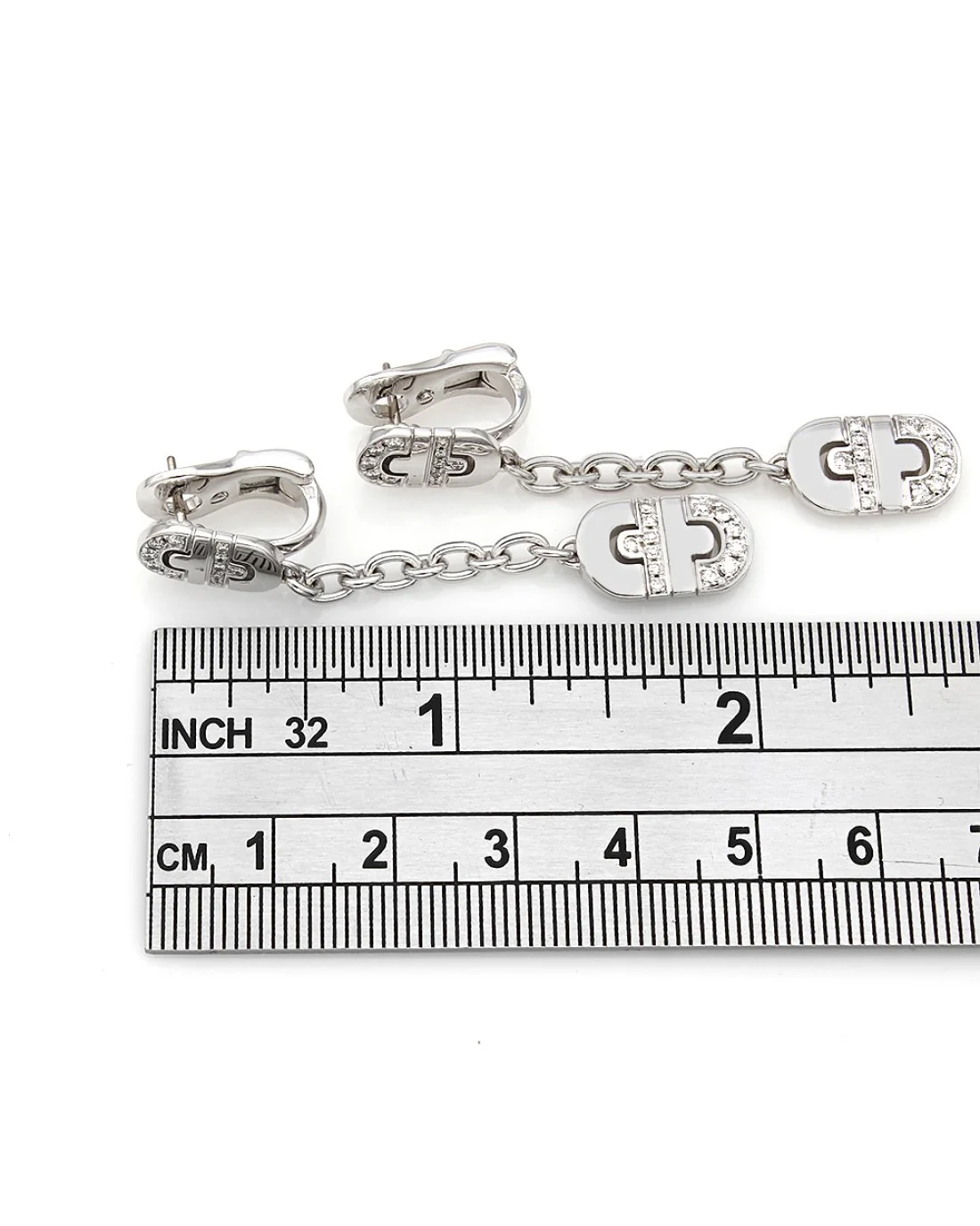 Bvlgari Parentesi Geometric Diamond Earrings - Image 3