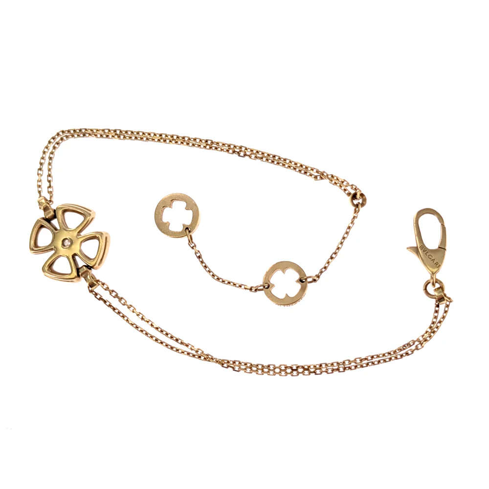 Bvlgari Yellow Gold & Diamond Fiorever Bracelet - Image 2