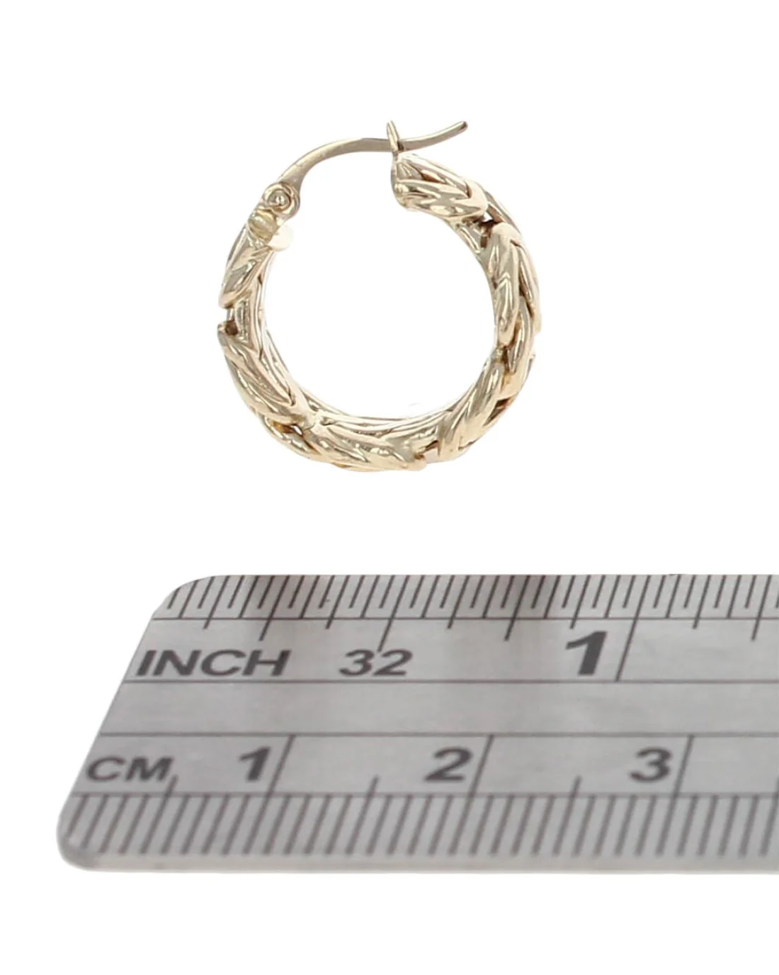 Byzantine Huuggie Earrings on Gold - Image 3