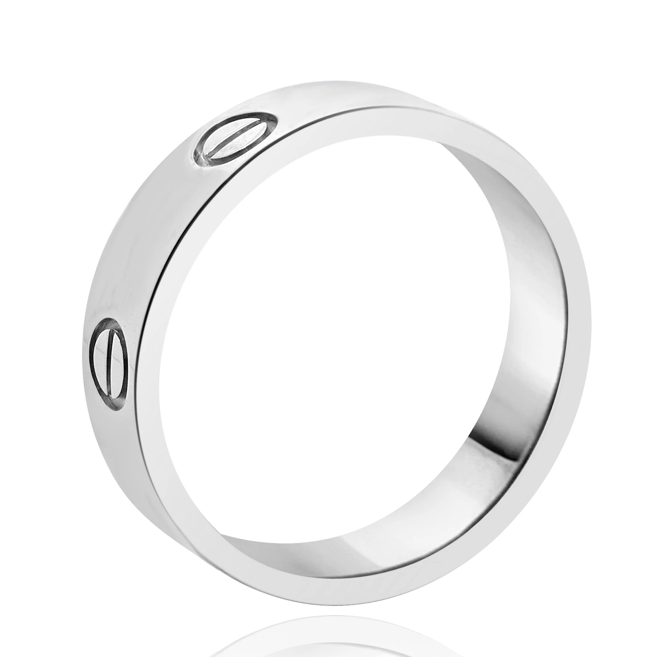 Cartier 18 Karat White Gold Love Ring - Image 3