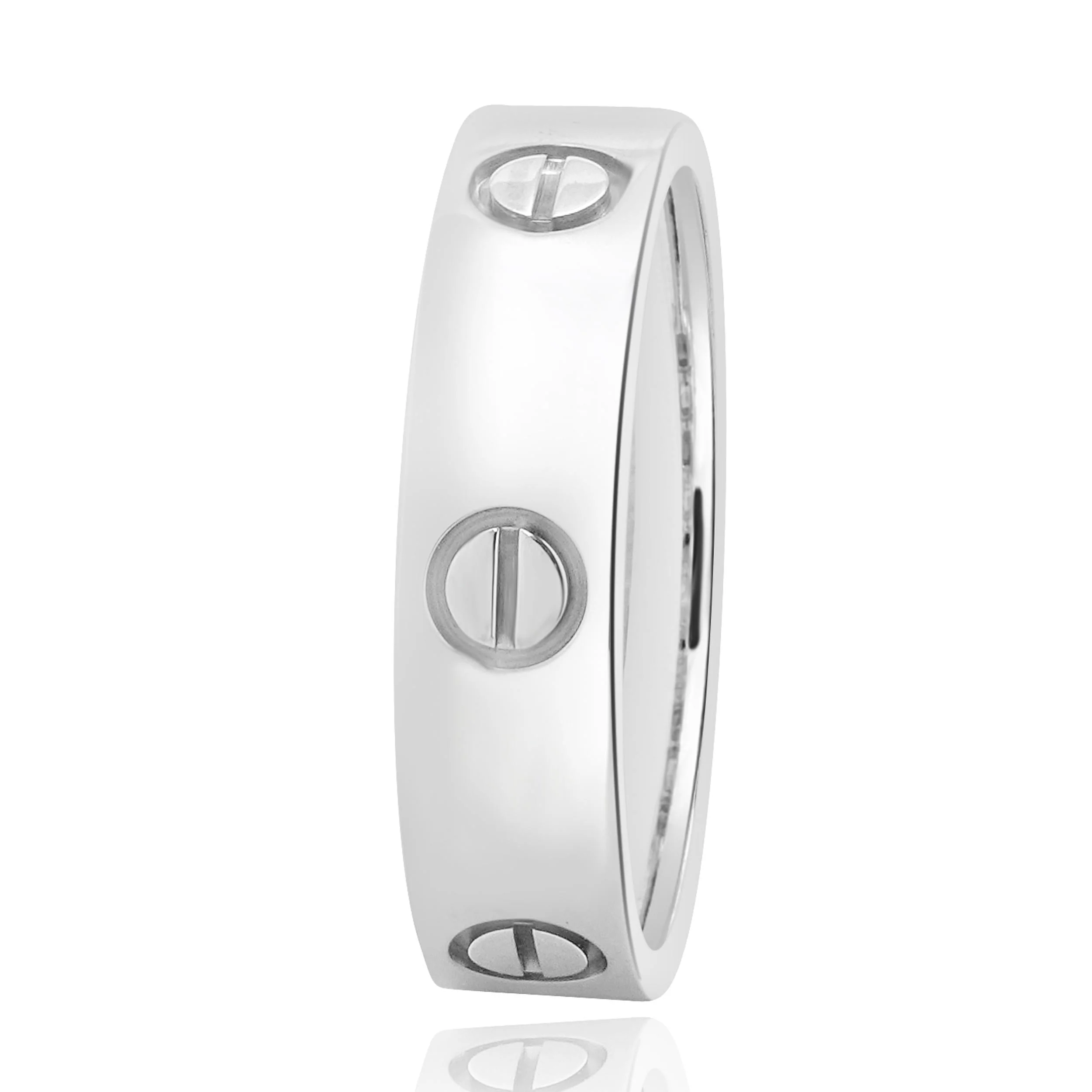 Cartier 18 Karat White Gold Love Ring - Image 4