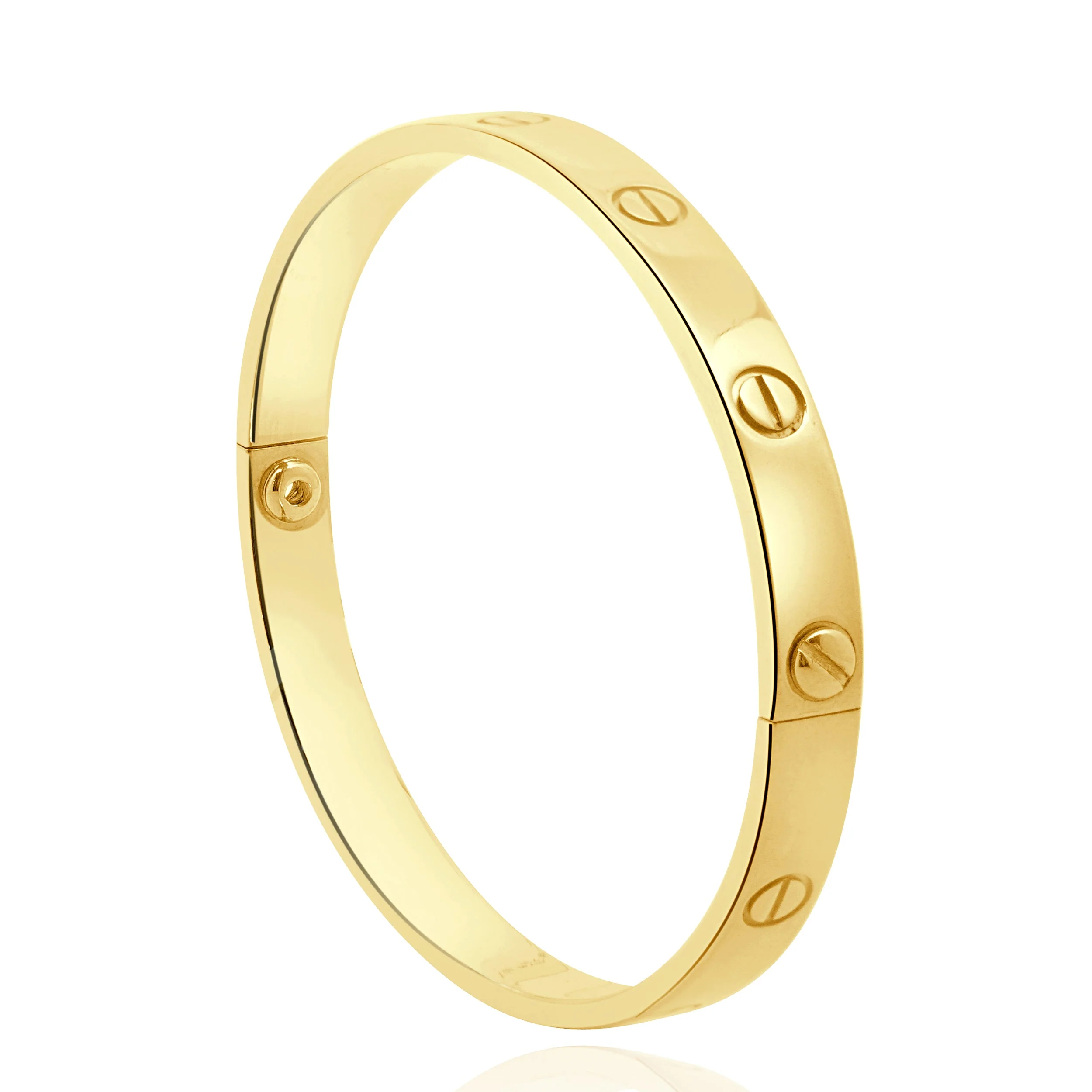 Cartier 18 Karat Yellow Gold Love Bracelet, Size 18 - Image 3