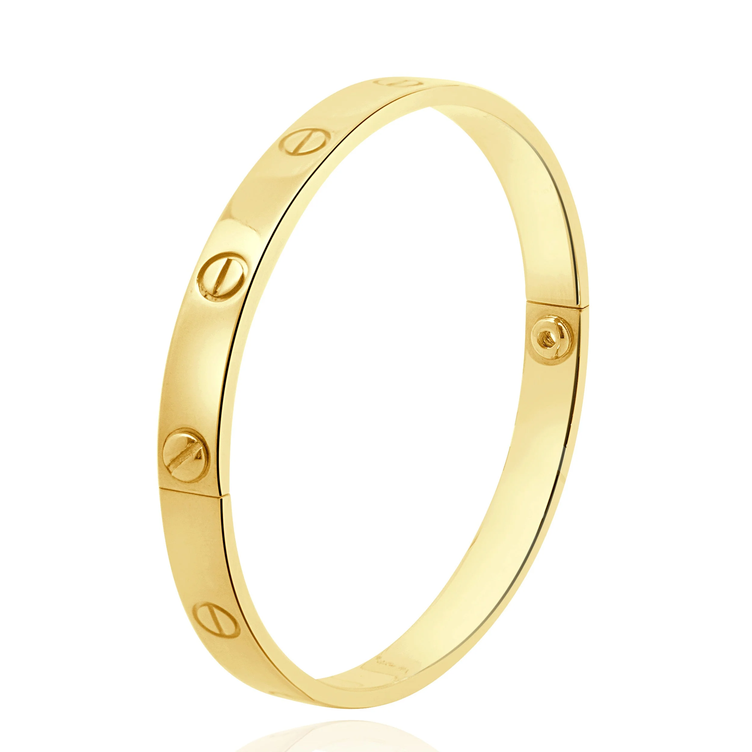 Cartier 18 Karat Yellow Gold Love Bracelet, Size 18 - Image 4