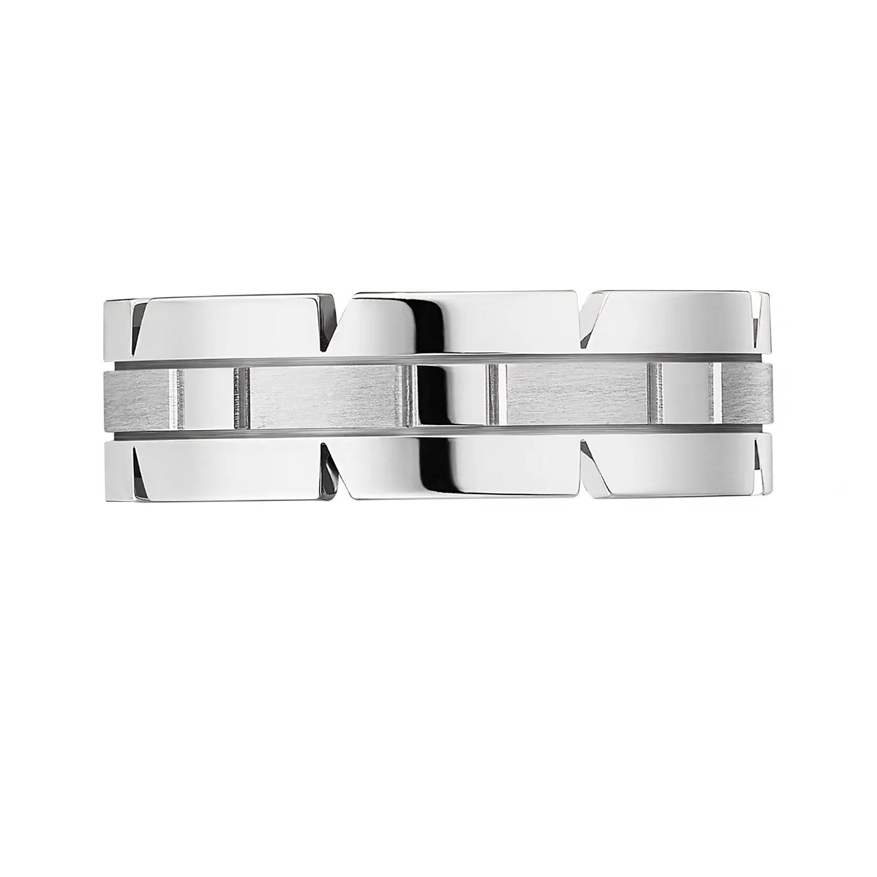 Cartier 18K White Gold Tank Francaise Wedding Band Ring - Image 2