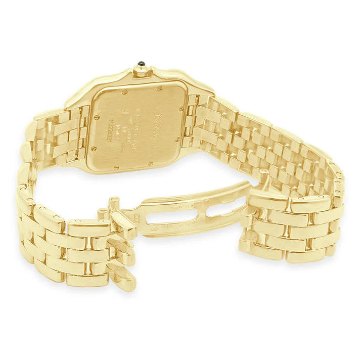 Cartier 18K Yellow Gold Panthere de Cartier Medium 29mm - Silvered Roman Dial - Image 4