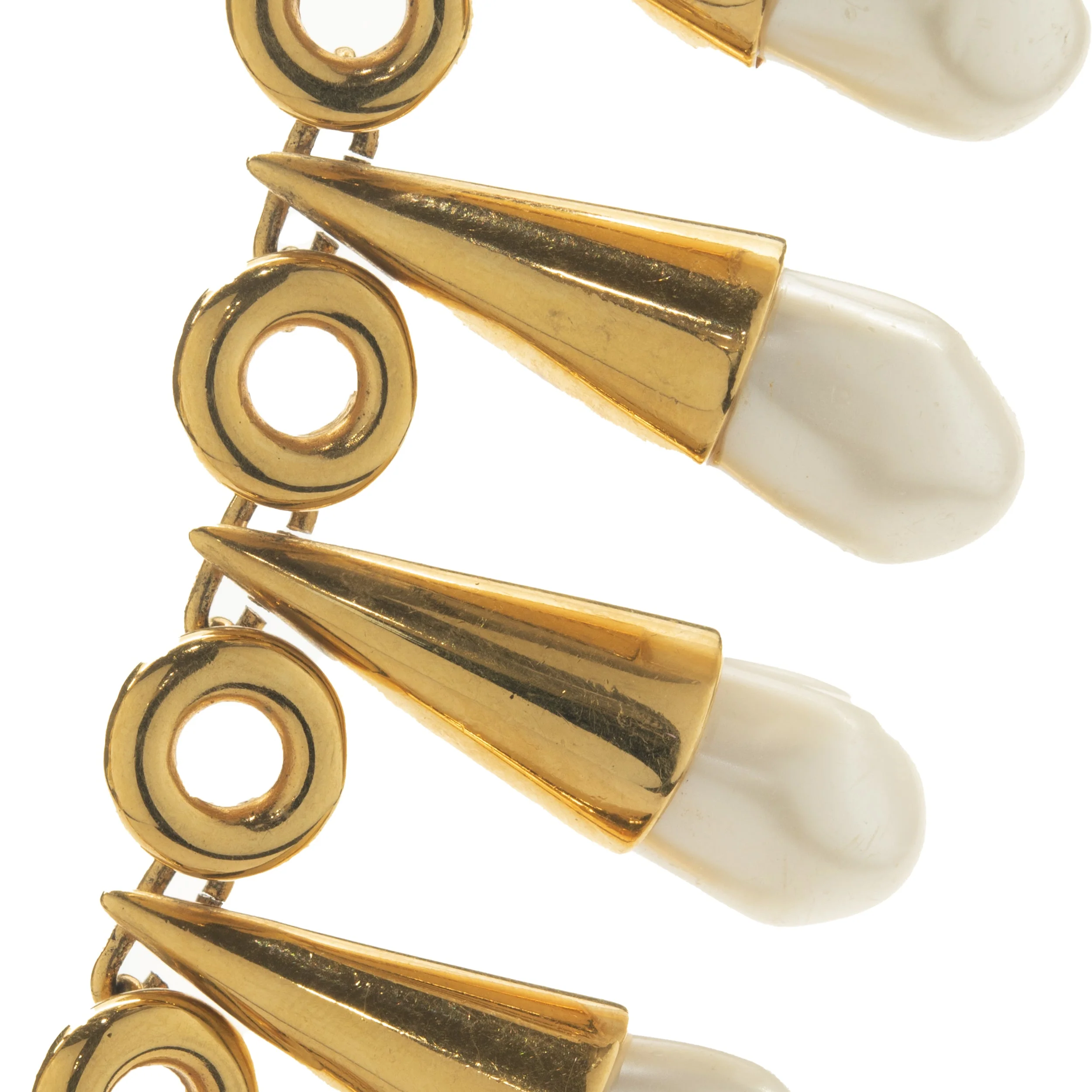 Chanel Ornate Costume Pearl Collar Necklace - Image 3