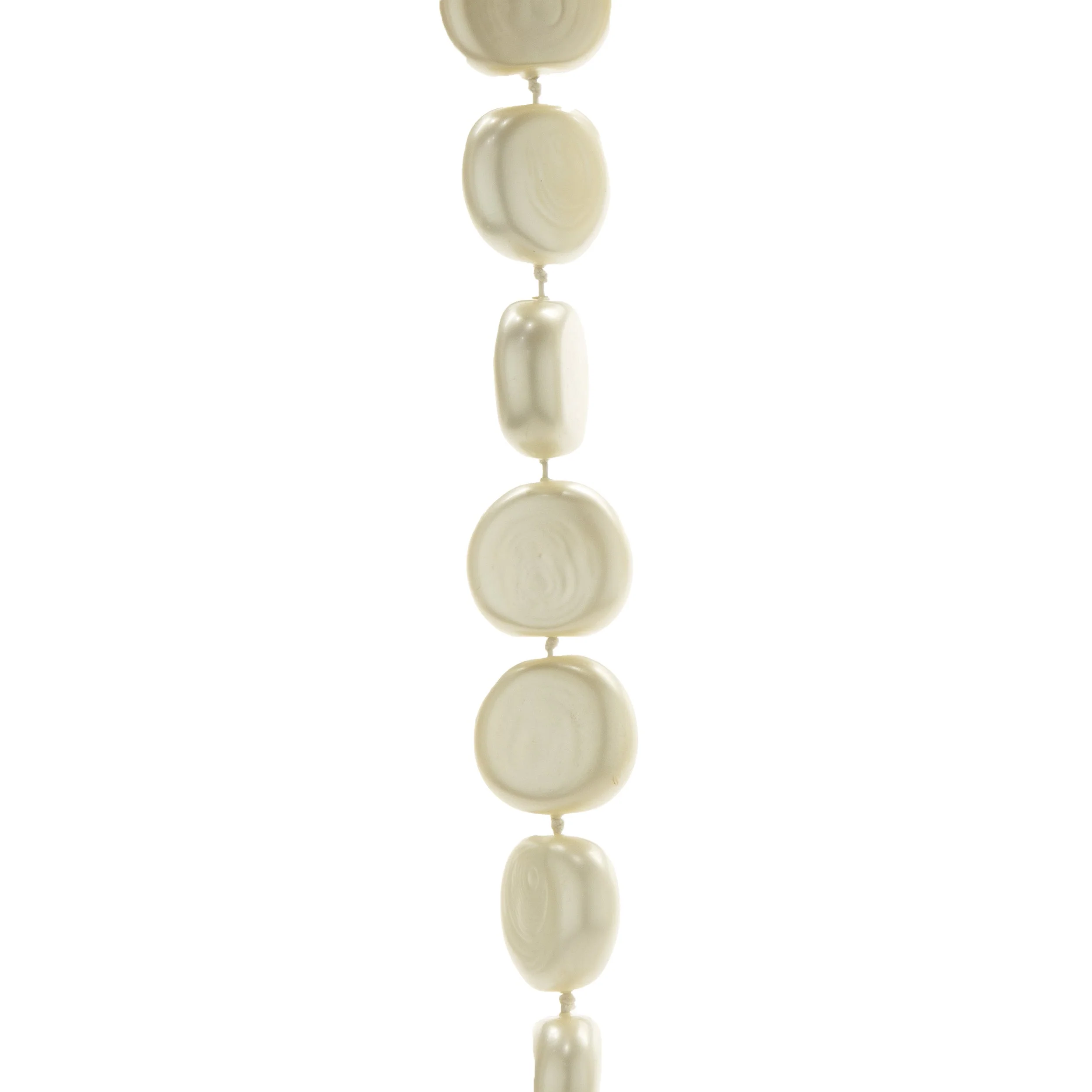 Chanel Pancake Pearl Necklace with Pearl Lariat - Image 2