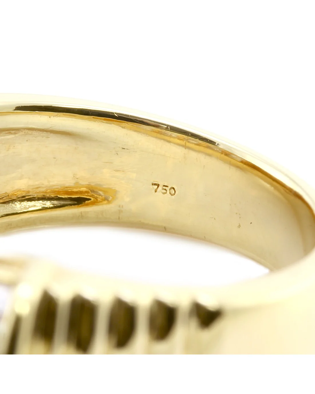Channel Set Baguette Diamond Band in 18K Yellow Gold - Image 6