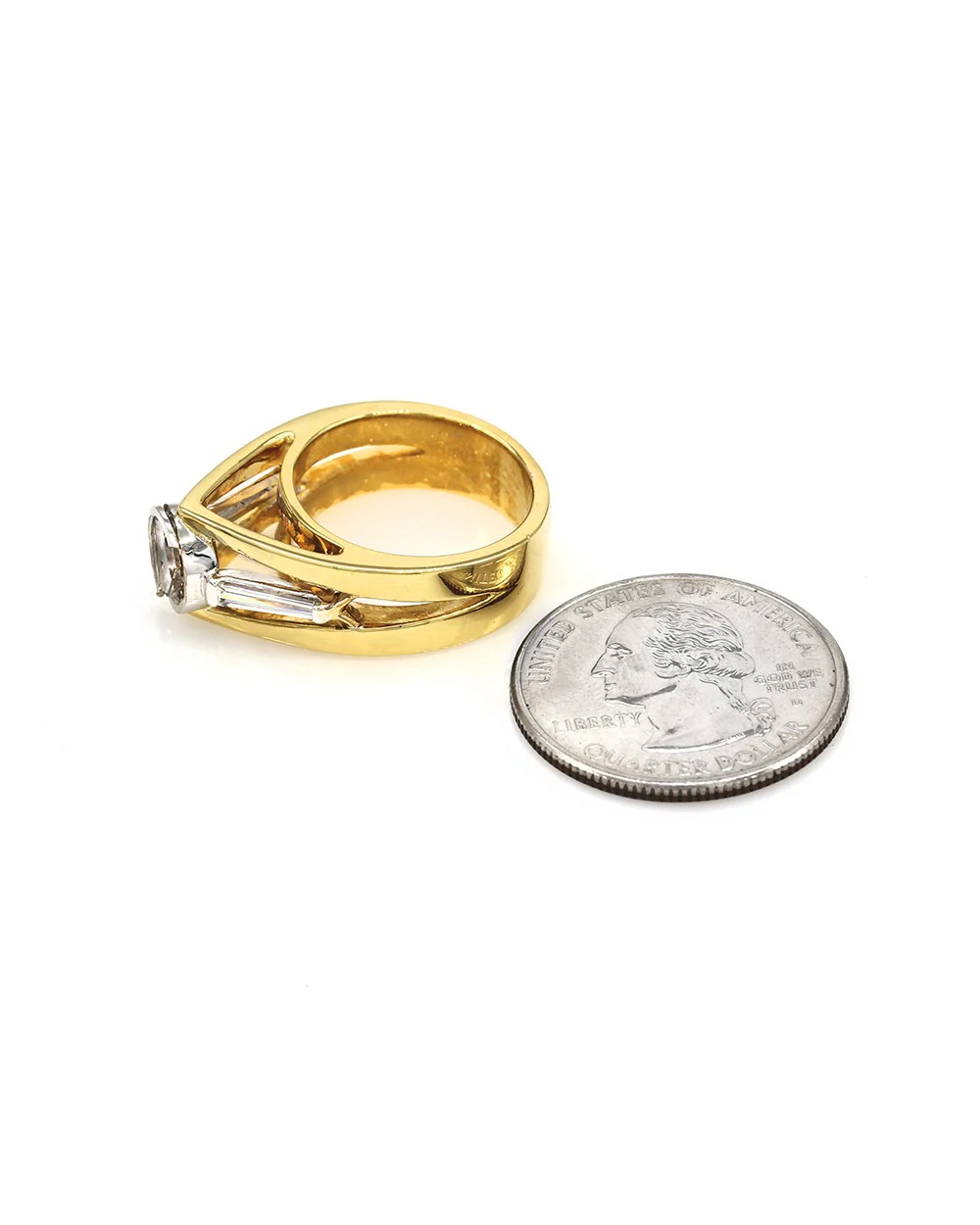 Channel Set Baguette Diamond Mounting in Platinum - Image 4