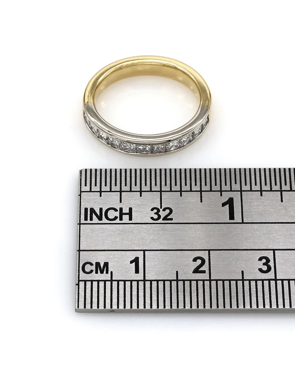 Channel Set Diamond Band in Gold - Image 3