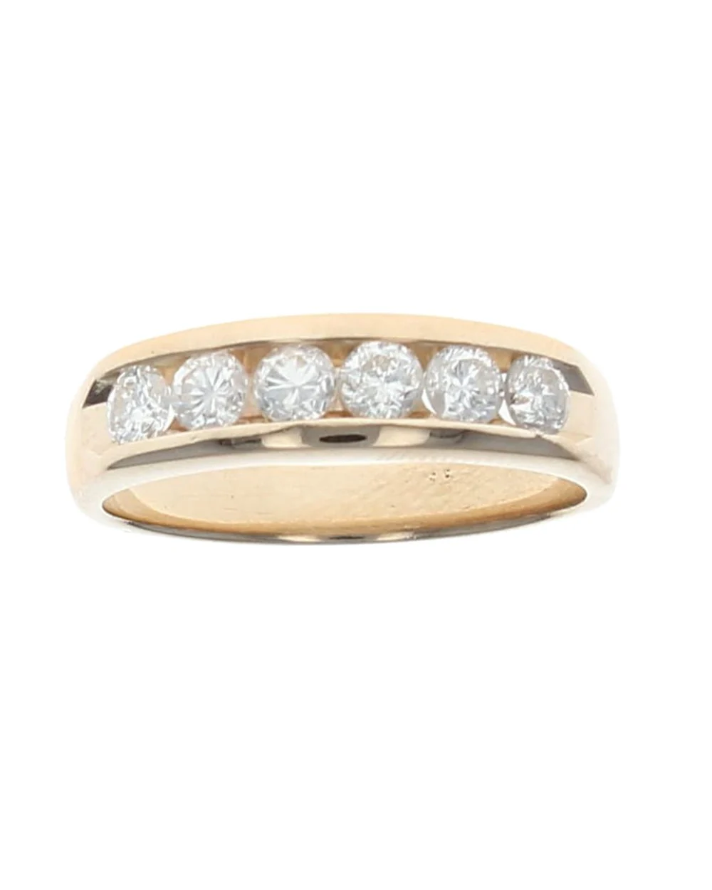 Channel Set Diamond Band in Gold - Image 2