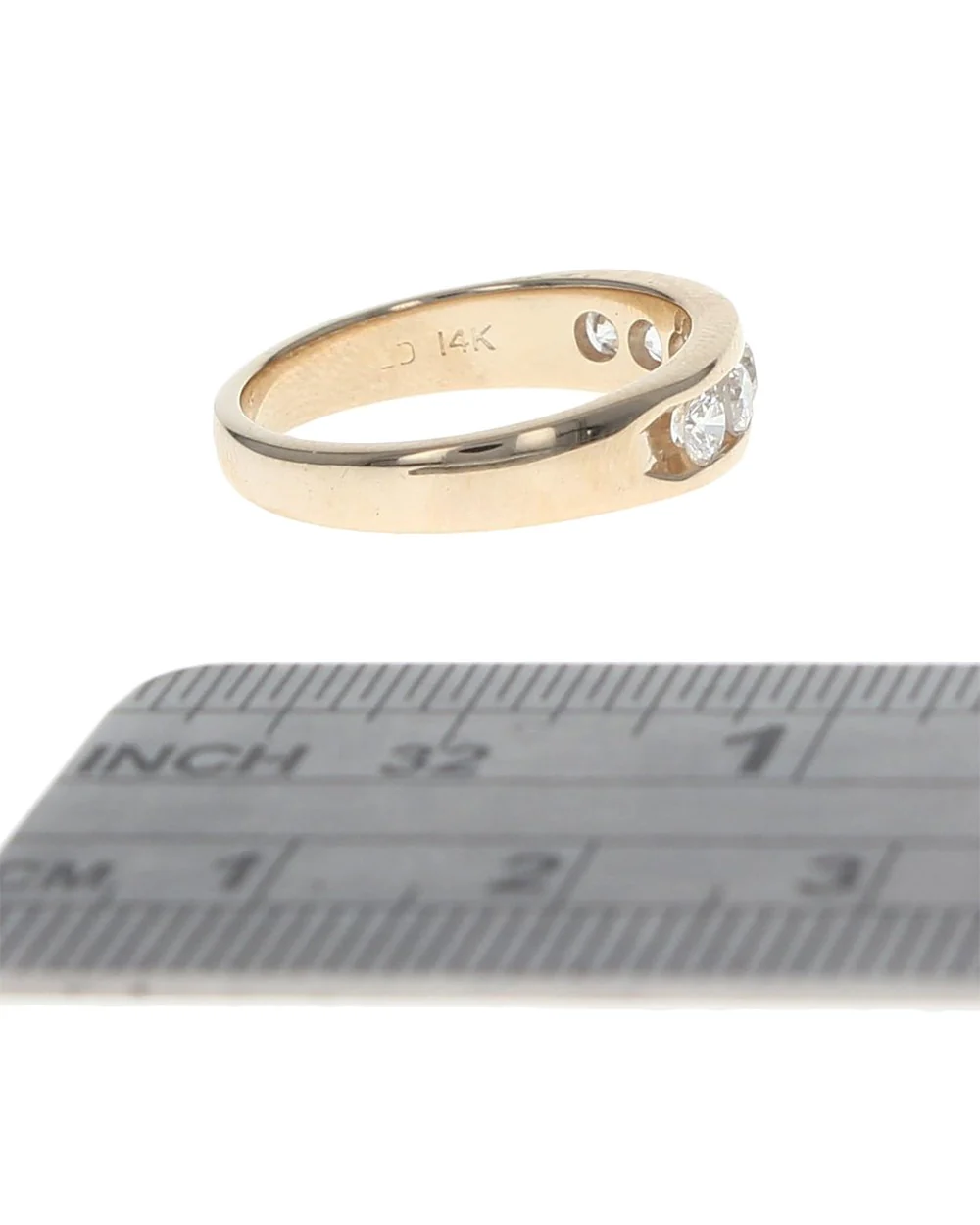 Channel Set Diamond Band in Gold - Image 3