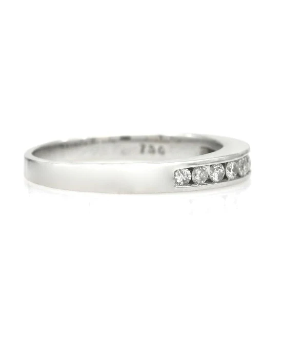 Channel Set Diamond Band in White Gold - Image 2