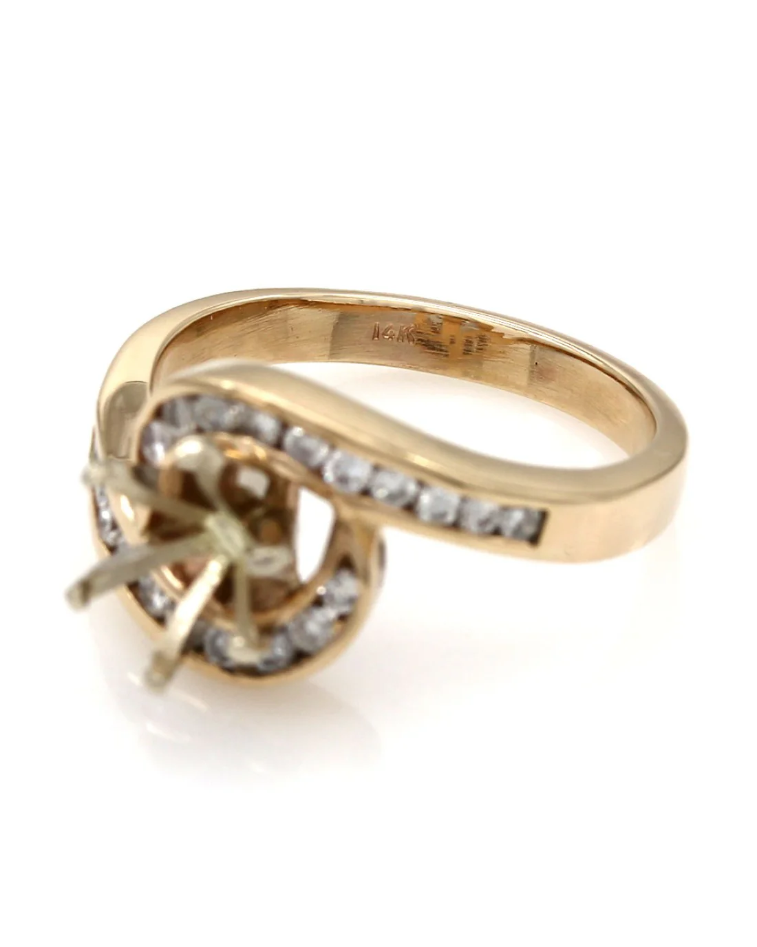 Channel Set Diamond Mounting in Gold - Image 3