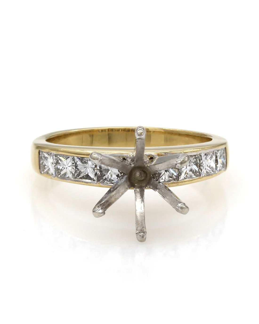 Channel Set Diamond Mounting in Gold - Image 2