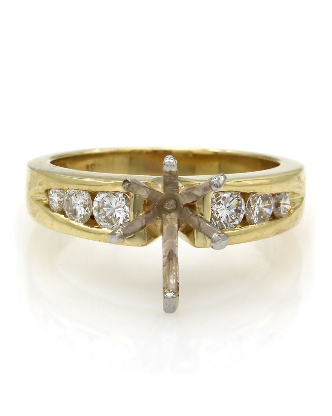 Channel Set Diamond Mounting in Gold - Image 2