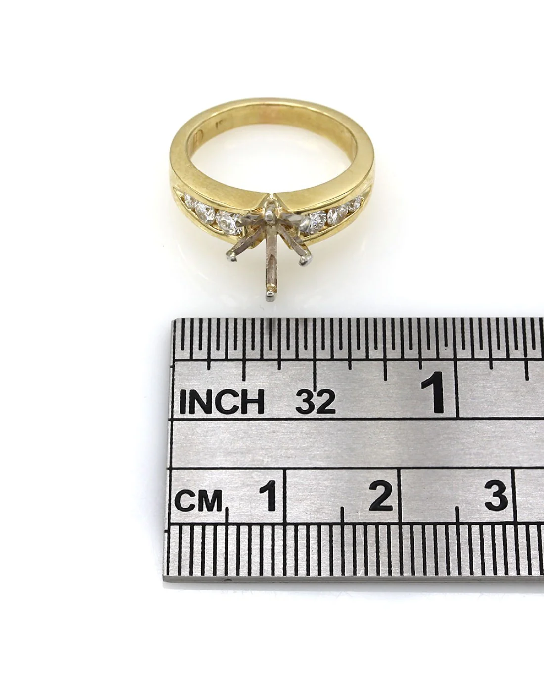 Channel Set Diamond Mounting in Gold - Image 4
