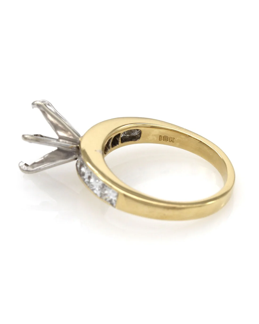 Channel Set Diamond Mounting in Gold - Image 3