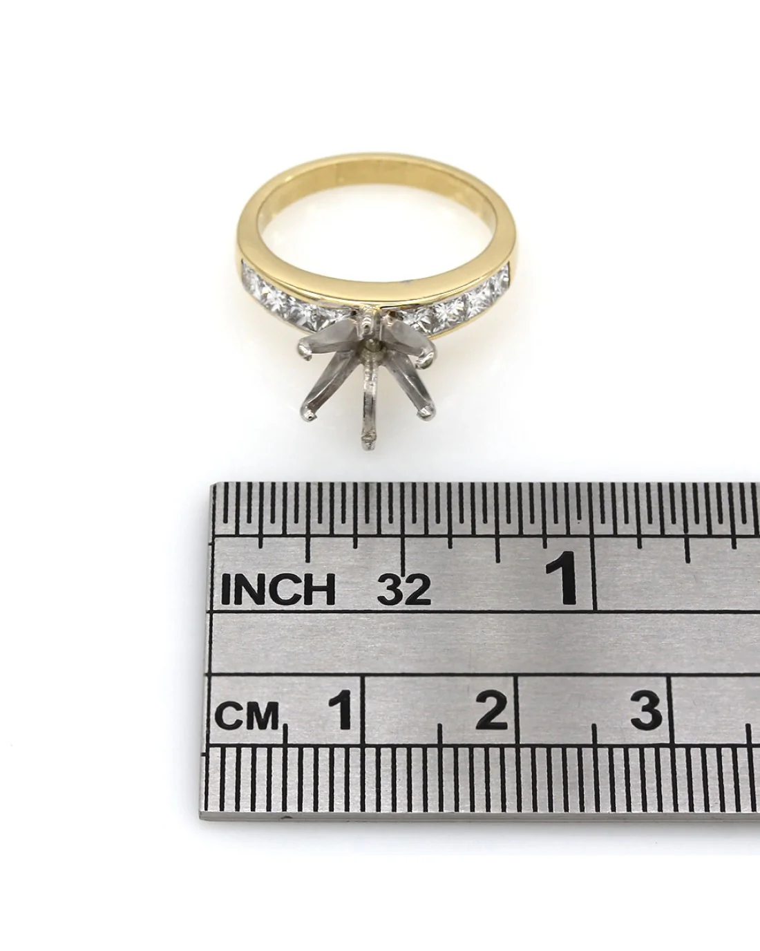 Channel Set Diamond Mounting in Gold - Image 4