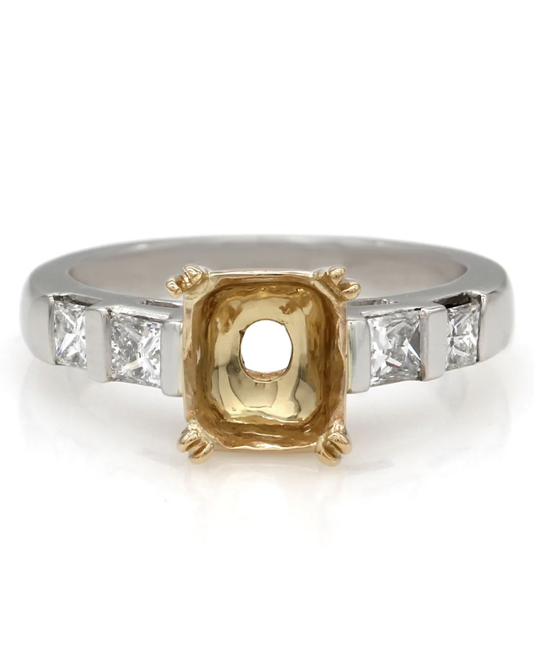 Channel Set Diamond Mounting in Platinum and Gold - Image 2