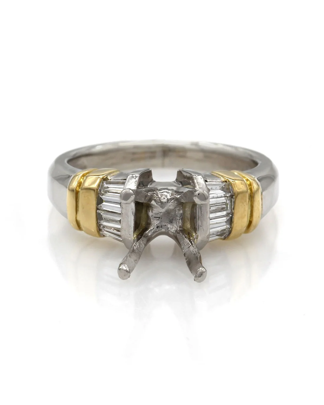 Channel Set Diamond Mounting in Platinum and Gold - Image 2