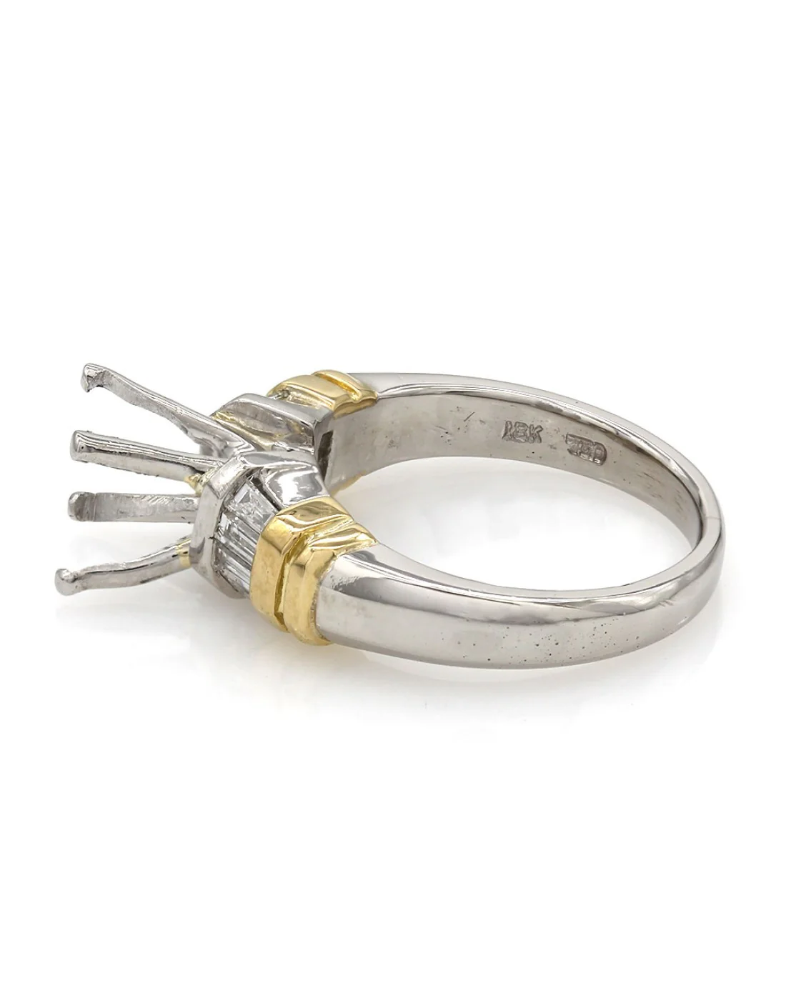 Channel Set Diamond Mounting in Platinum and Gold - Image 3