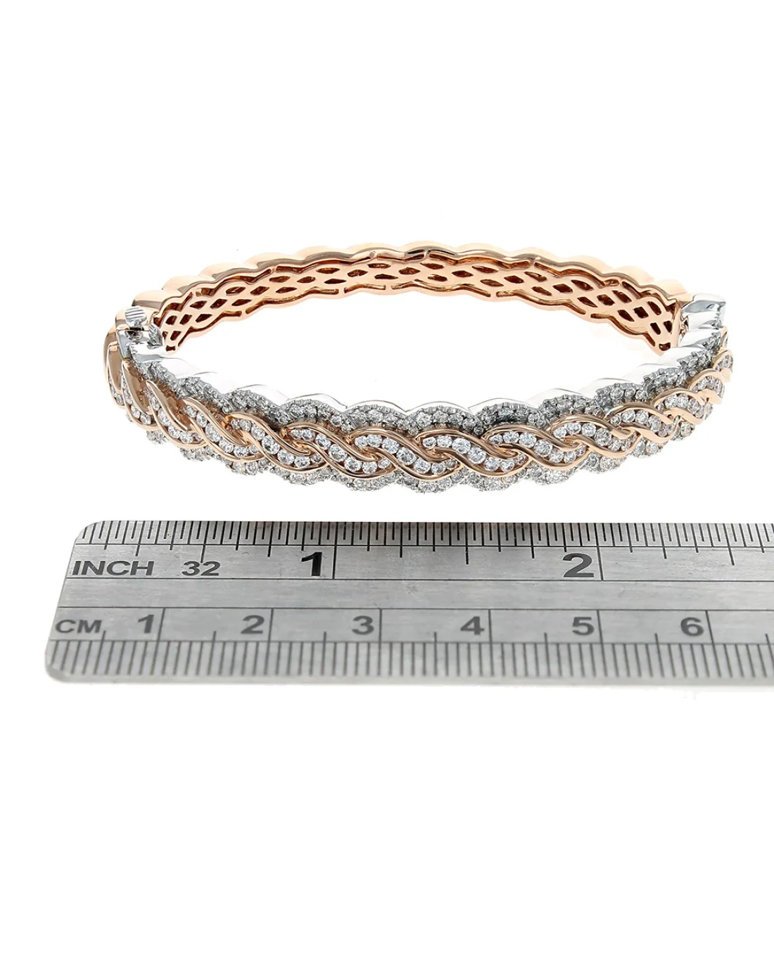 Charles Krypell Diamond Braided Bangle Bracelet - Image 3