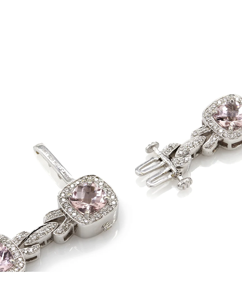 Charles Krypell Morganite and Diamond Bracelet in Gold - Image 2
