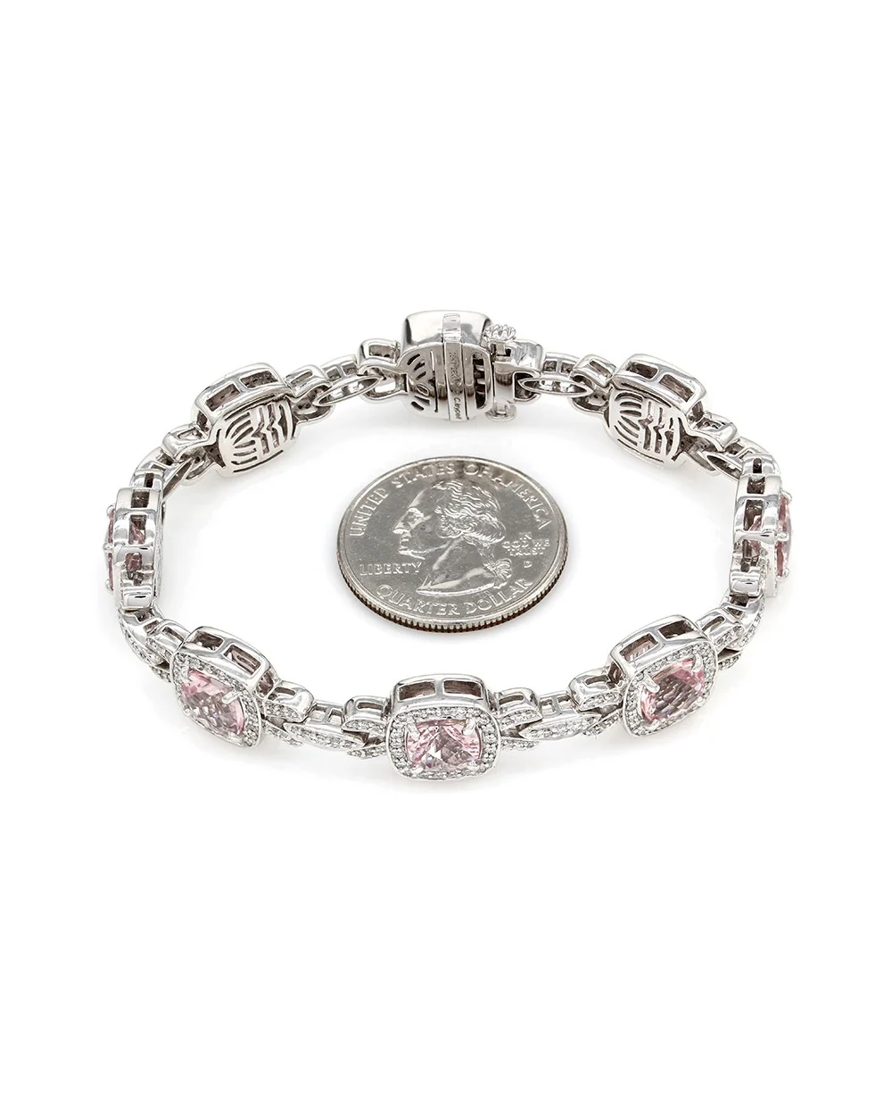 Charles Krypell Morganite and Diamond Bracelet in Gold - Image 3