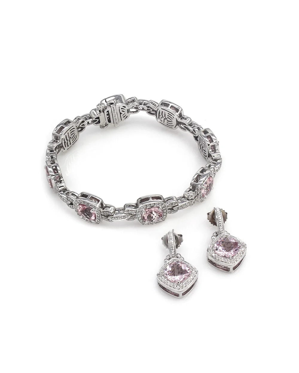 Charles Krypell Morganite and Diamond Bracelet in Gold - Image 4