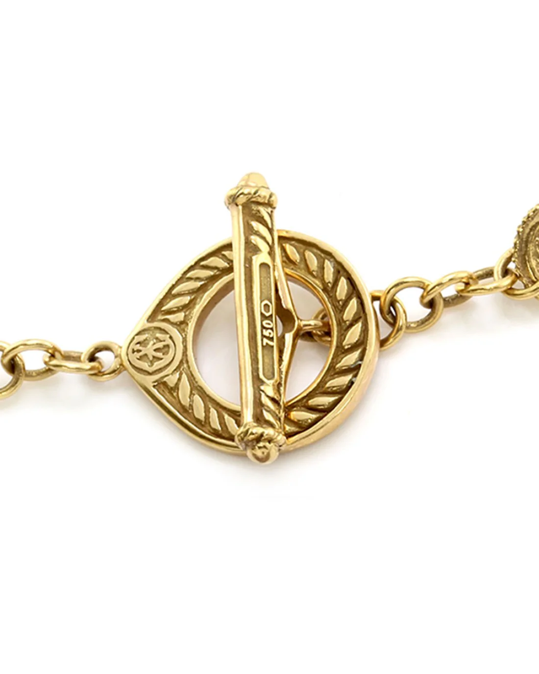 Charriol Diamond Circle Link Bracelet in Yellow Gold - Image 3
