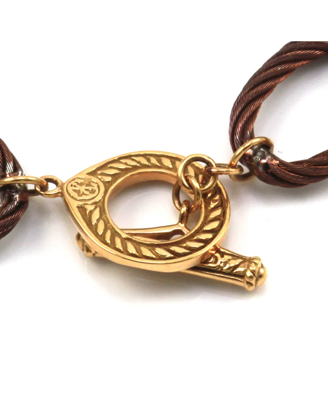 Charriol Diamond Oval Link Necklace in Yellow Gold - Image 4