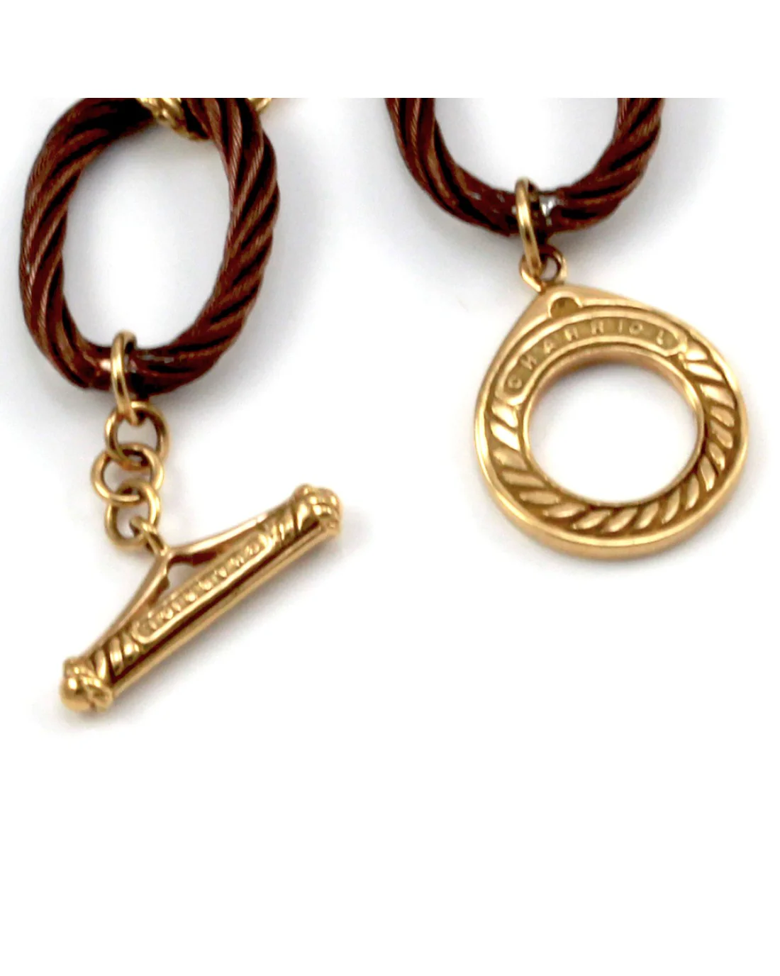 Charriol Diamond Oval Link Necklace in Yellow Gold - Image 7