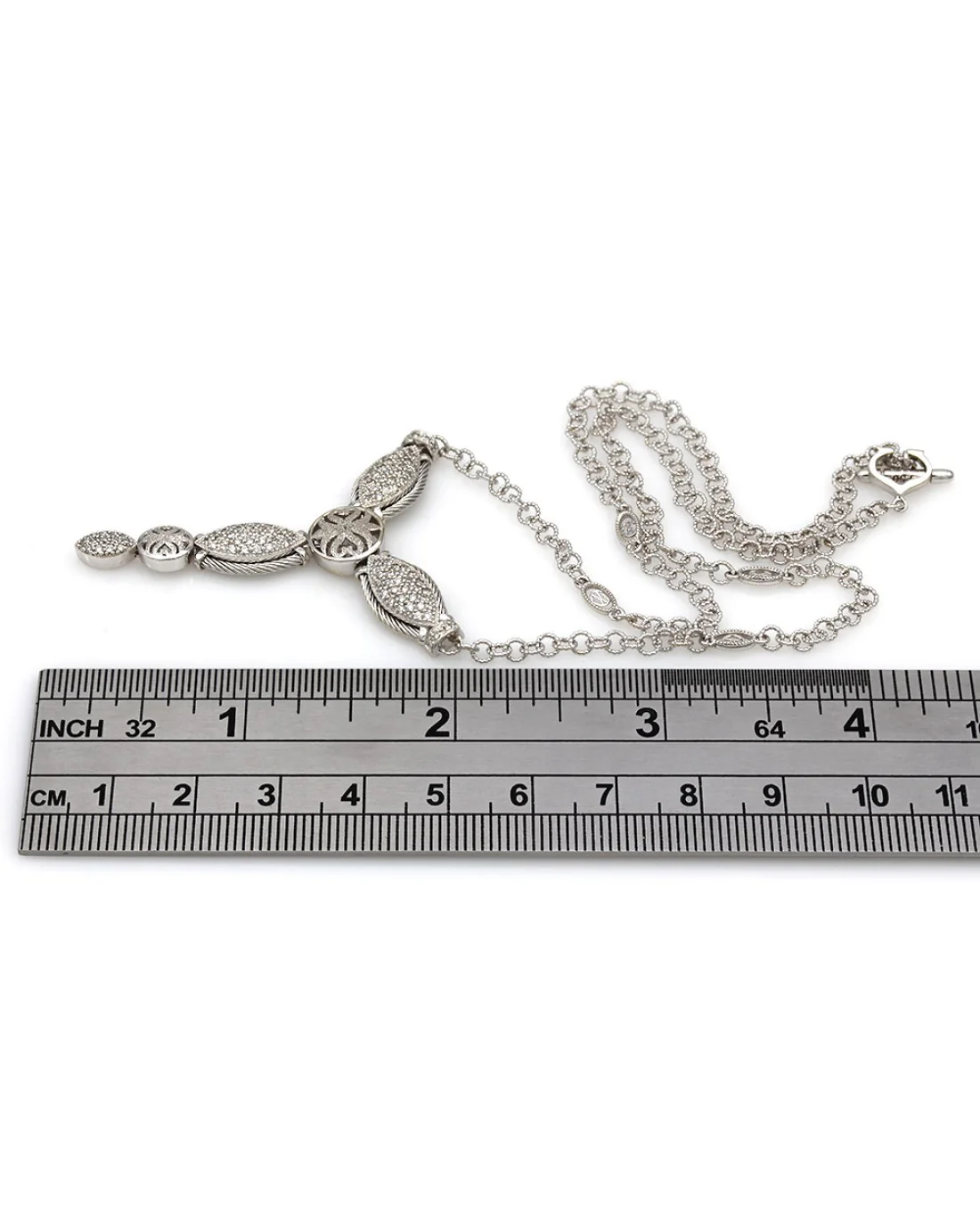 Charriol Diamond Pave Y Drop Necklace - Image 4