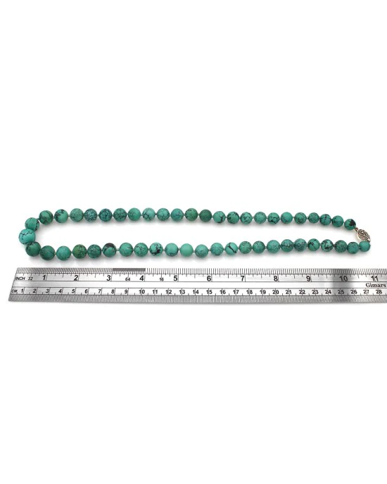 Chinese Turquoise Bead Necklace - Image 4