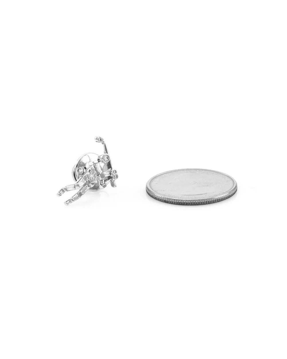 Christopher Designs Diamond Golfer Tie Tac in Gold - Image 3