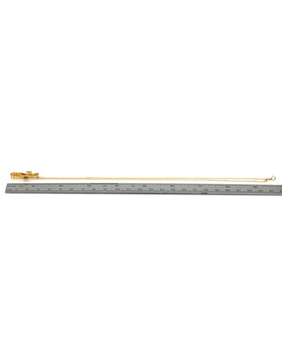 Citrine Cross Necklace in Yellow Gold - Image 3