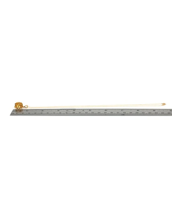 Citrine Flower Necklace in Yellow Gold - Image 3