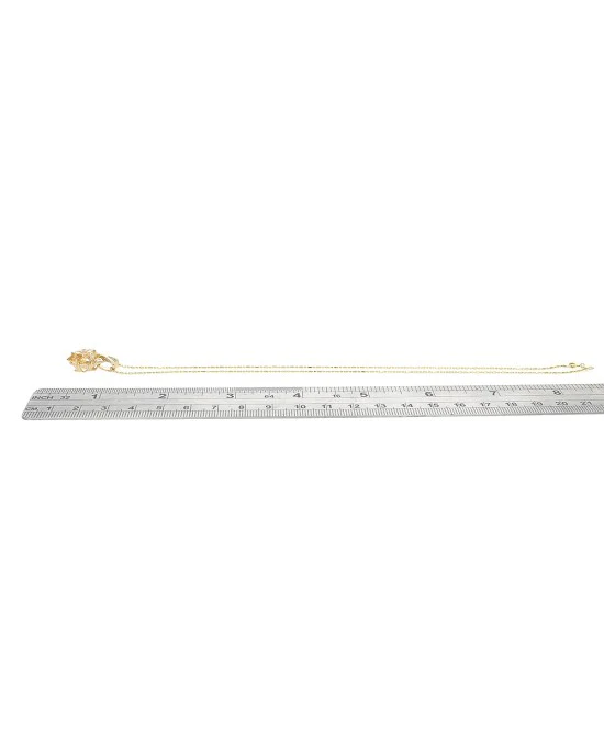 Citrine Solitaire Drop Necklace in Yellow Gold - Image 3